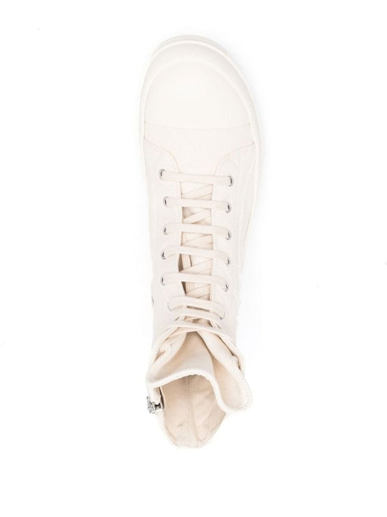Neutral Penta High-top Cotton Sneakers