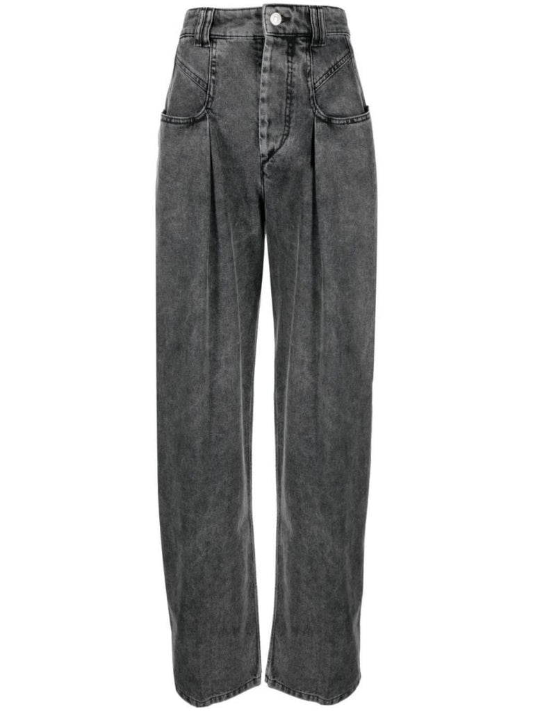 Black Vetea Wide-leg Jeans
