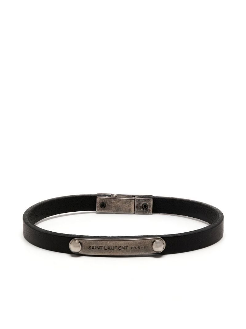 Black Id Plaque Bracelet