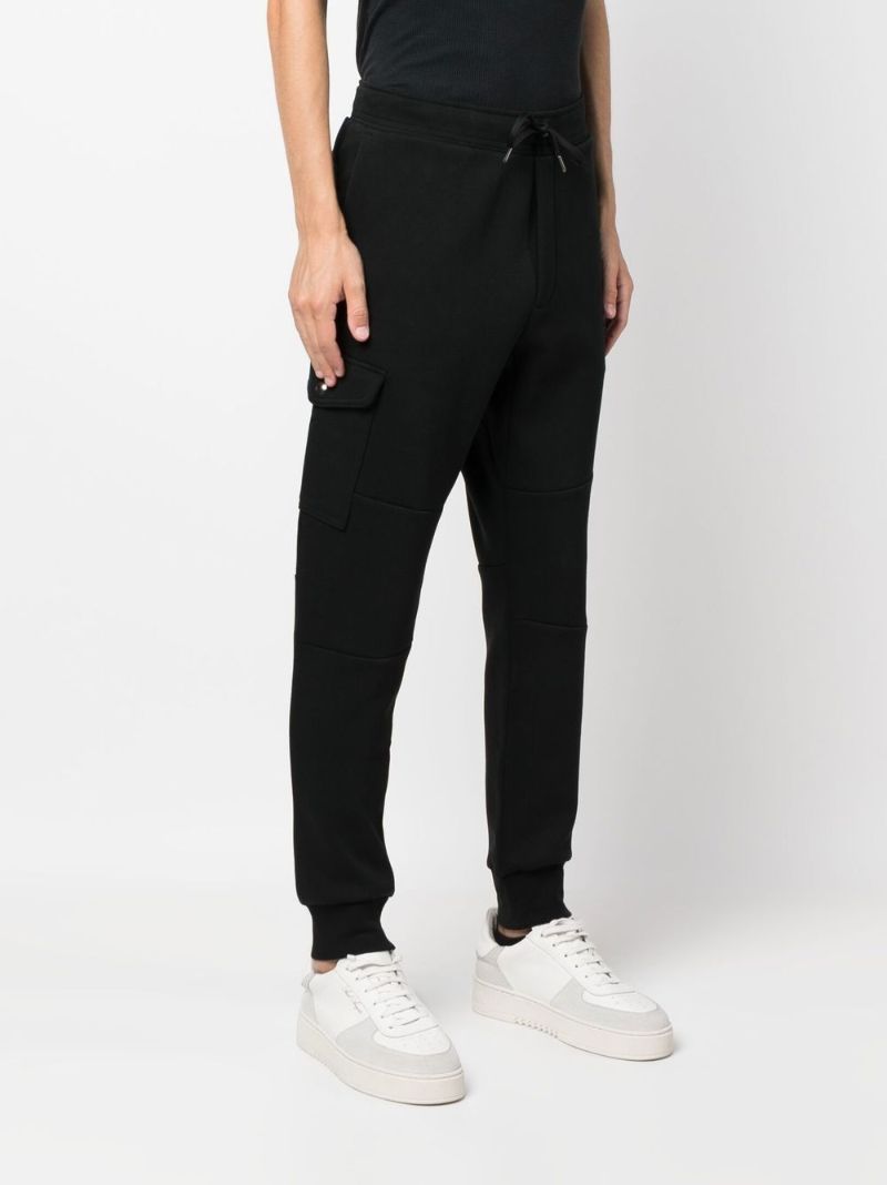 Black Cargo Track Pants