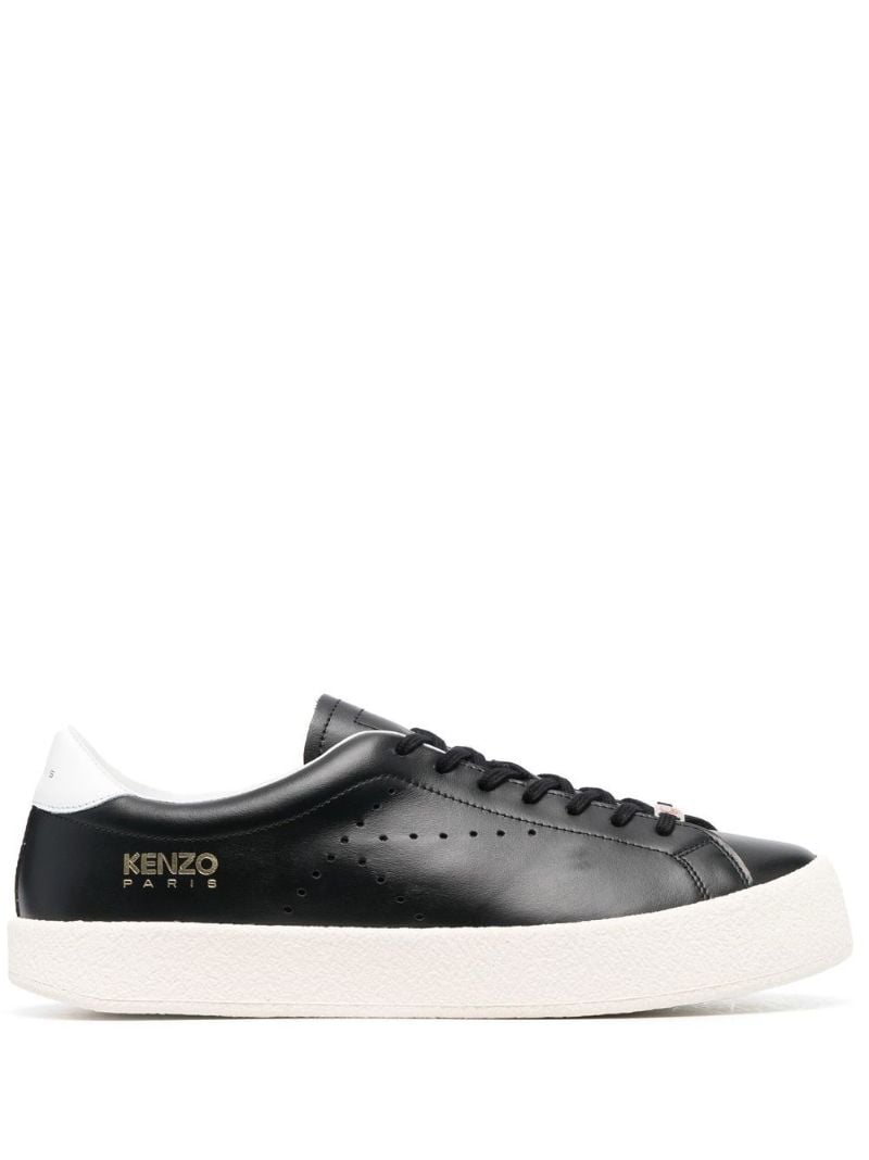 Black Kenzoswing Leather Sneakers