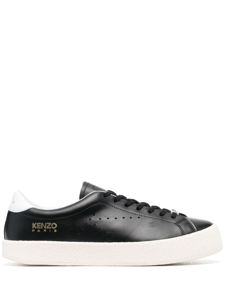Black Kenzoswing Leather Sneakers