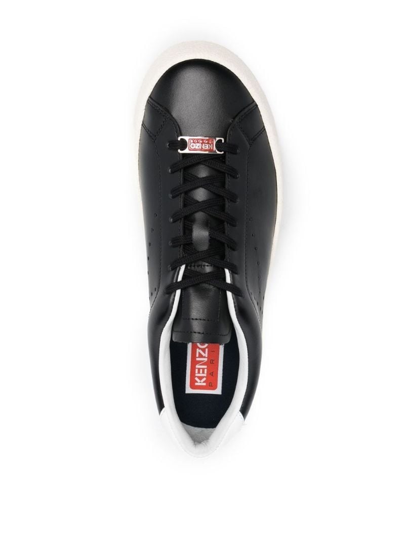 Black Kenzoswing Leather Sneakers
