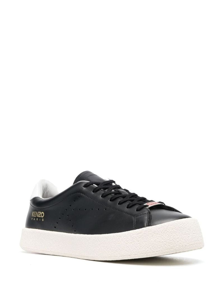 Black Kenzoswing Leather Sneakers
