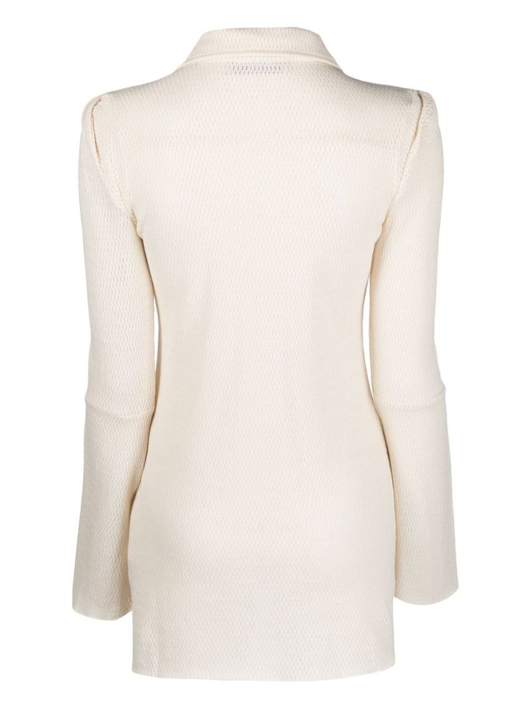 White Hollow Cotton Shirt