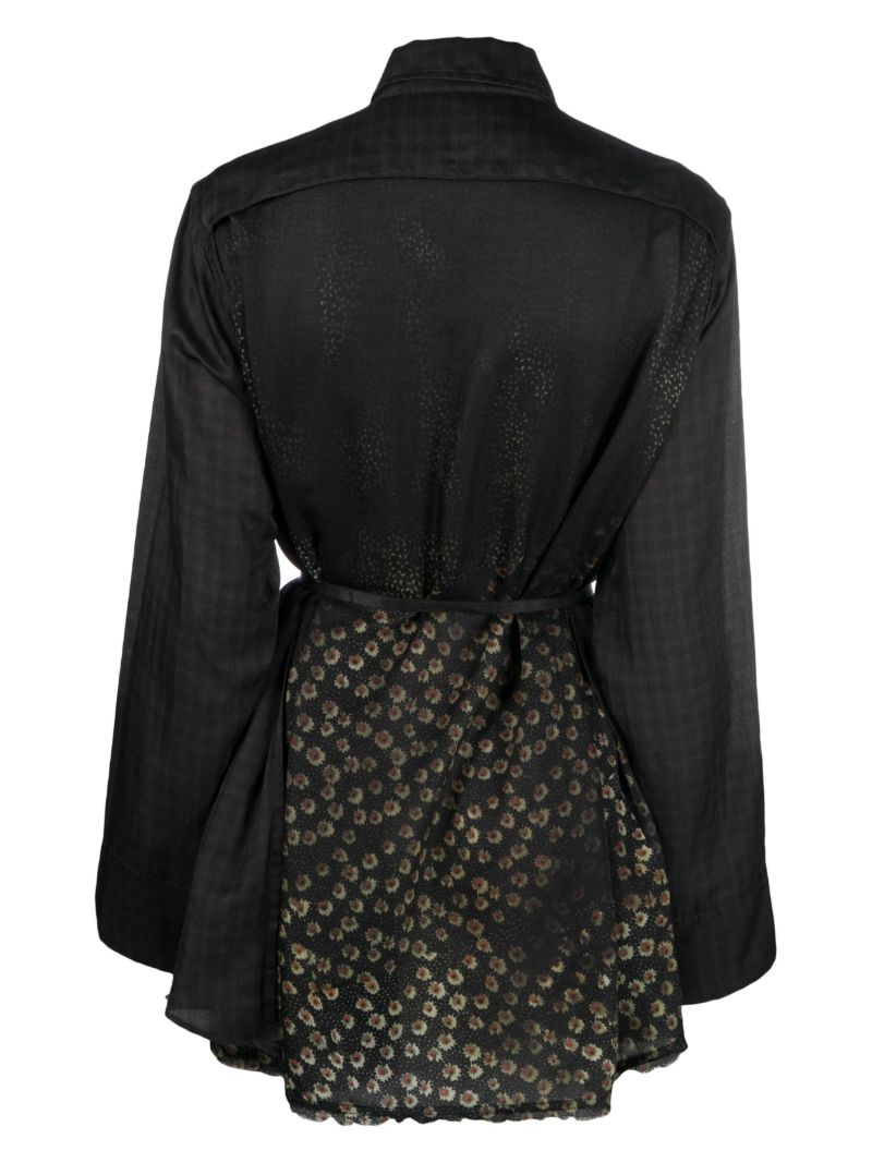 Black Night Check Print Shirt