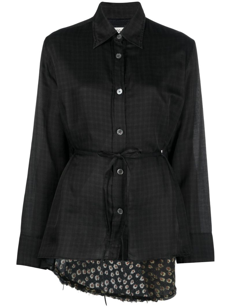 Black Night Check Print Shirt