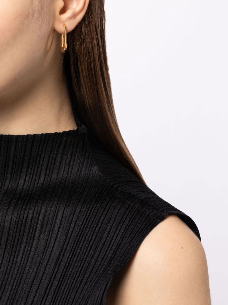 Gold Vermeil Large Staple Hoop Earrings