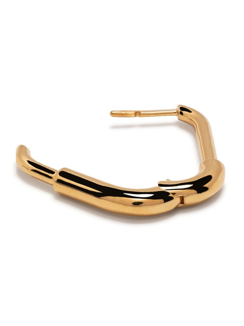 Gold Vermeil Large Staple Hoop Earrings