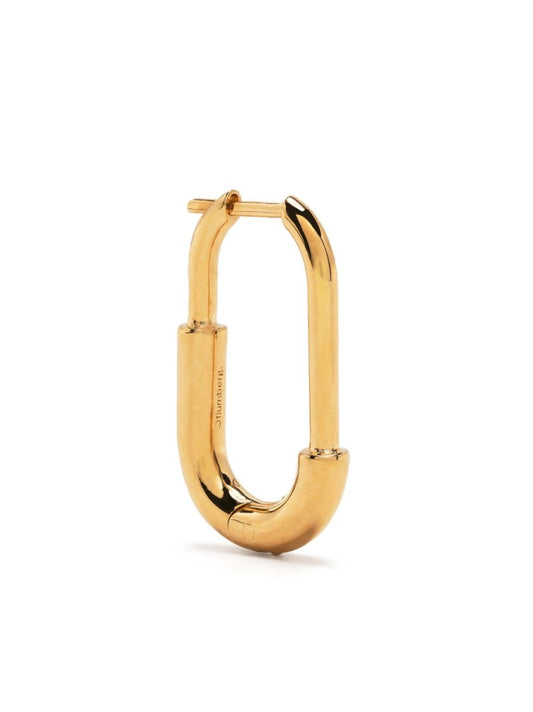 Gold Vermeil Large Staple Hoop Earrings