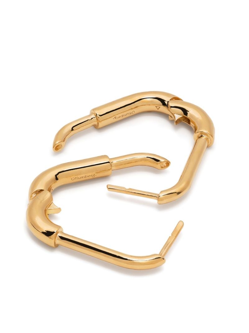 Gold Vermeil Large Staple Hoop Earrings