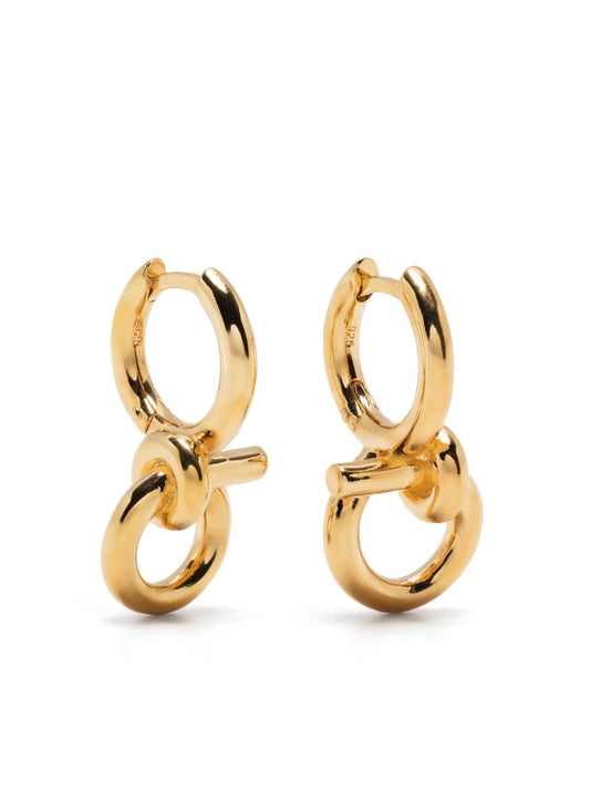 Gold Vermeil Tied Hoop Earrings