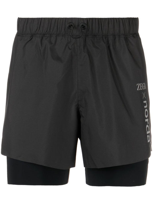 Black Logo-print Running Shorts