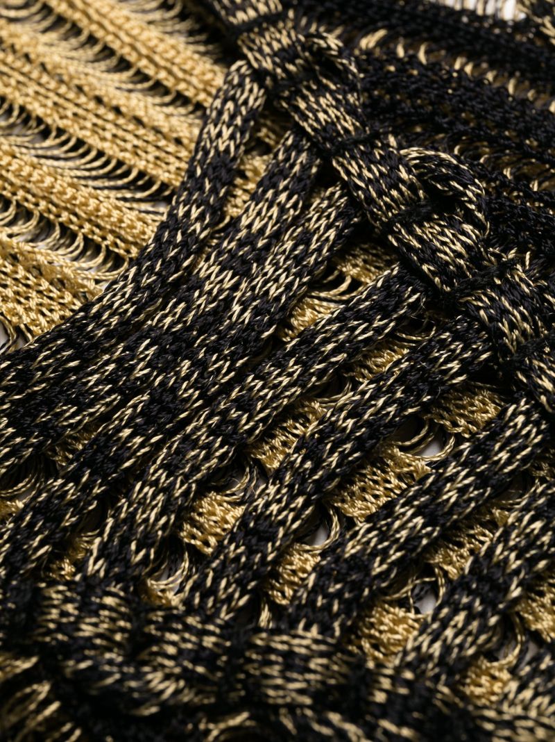 Black and Gold Reversible Expandable Thong