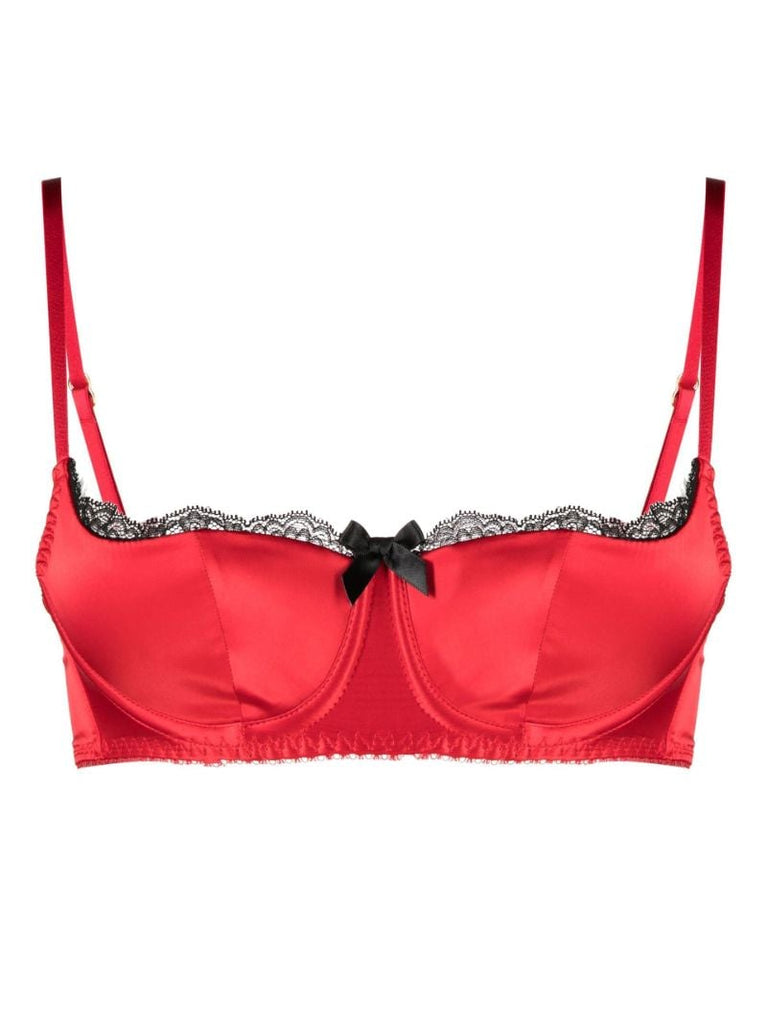 Red Sloane Balconette Bra