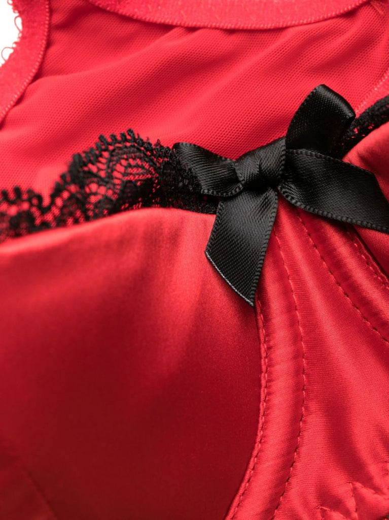 Red Sloane Balconette Bra