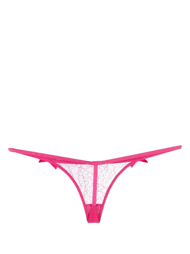 Pink Lorna Lace Sheer Thong