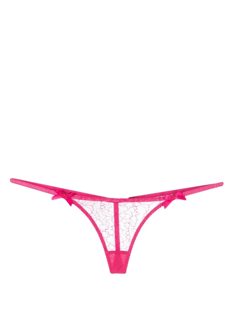 Pink Lorna Lace Sheer Thong