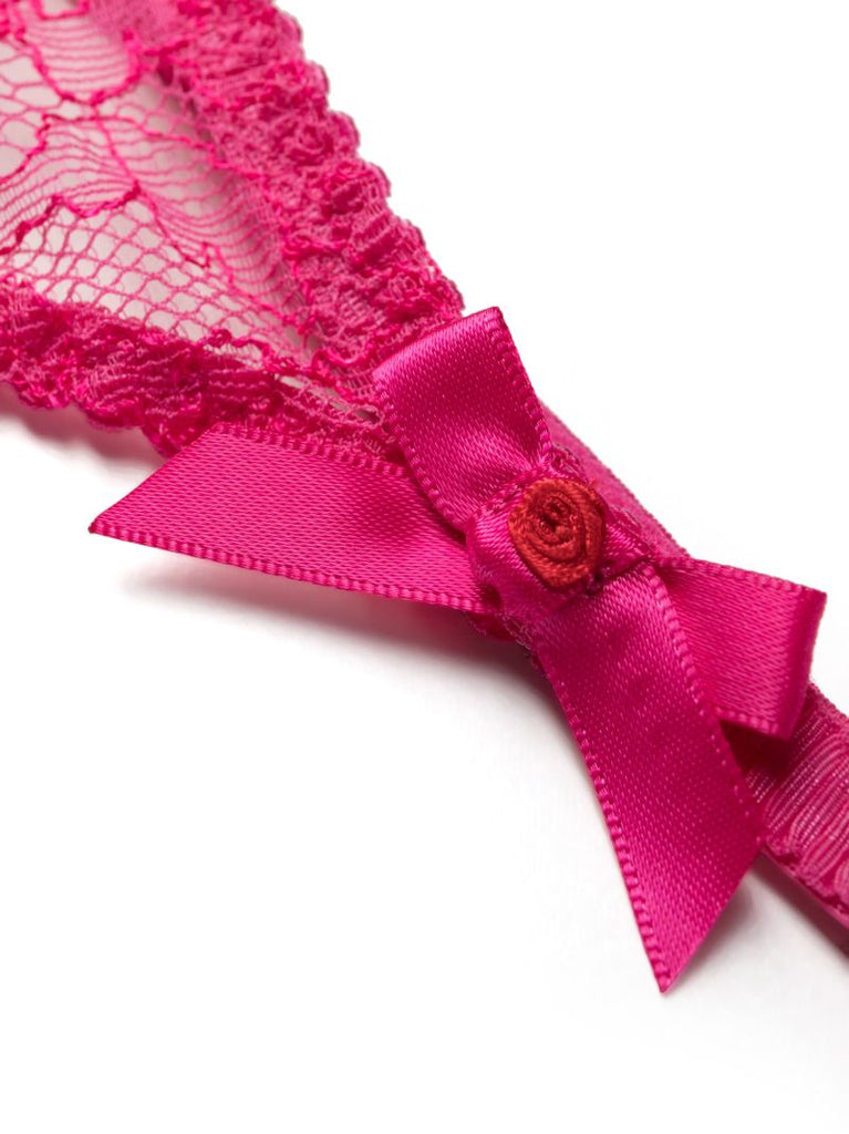 Pink Lorna Lace Sheer Thong