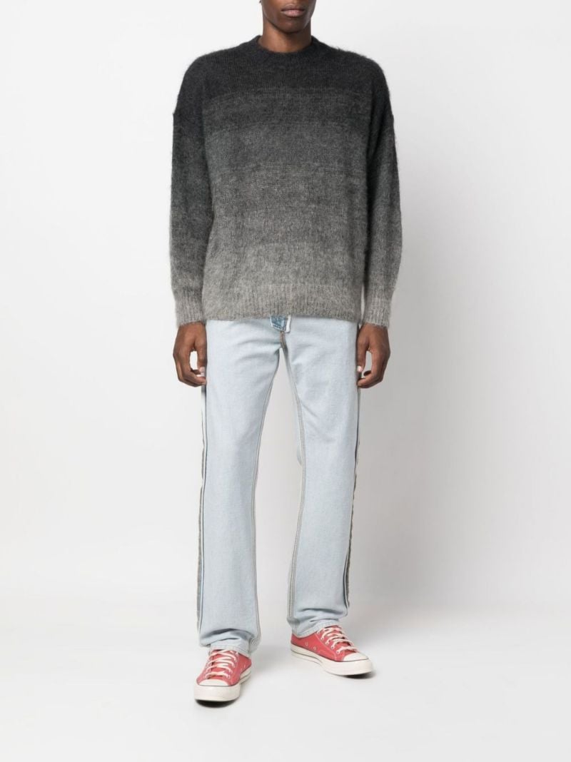 Grey Gradient Effect Knitted Sweater