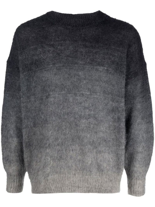 Grey Gradient Effect Knitted Sweater