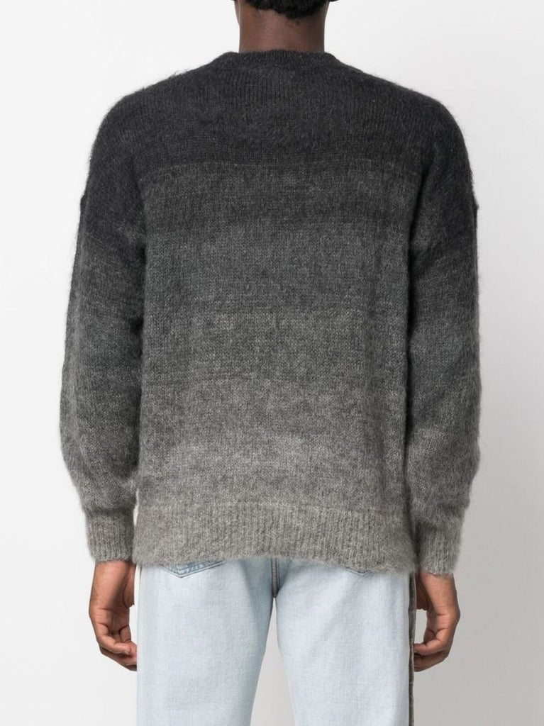 Grey Gradient Effect Knitted Sweater