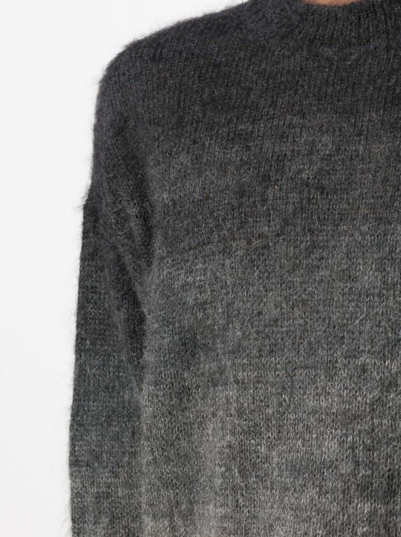 Grey Gradient Effect Knitted Sweater