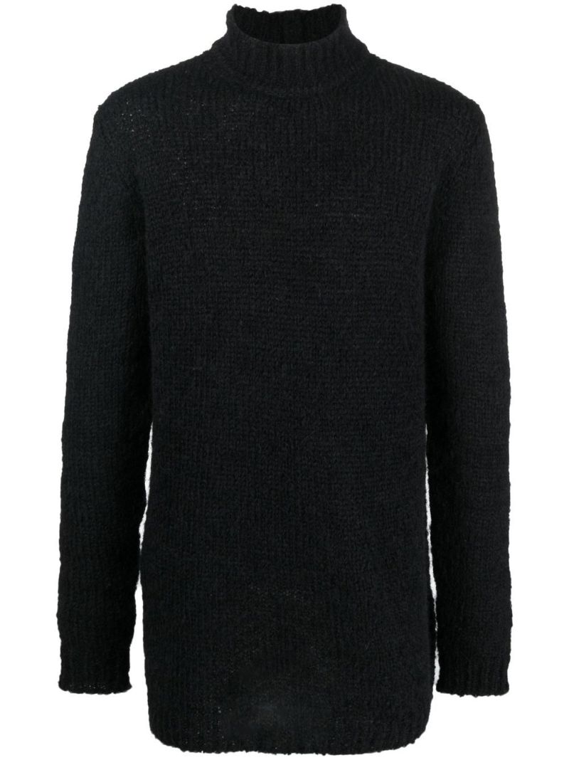 Black Mock Neck Sweater