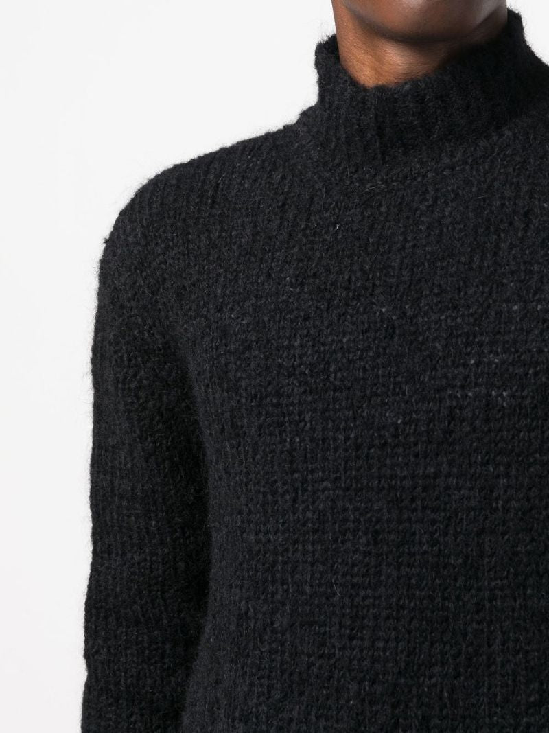 Black Mock Neck Sweater