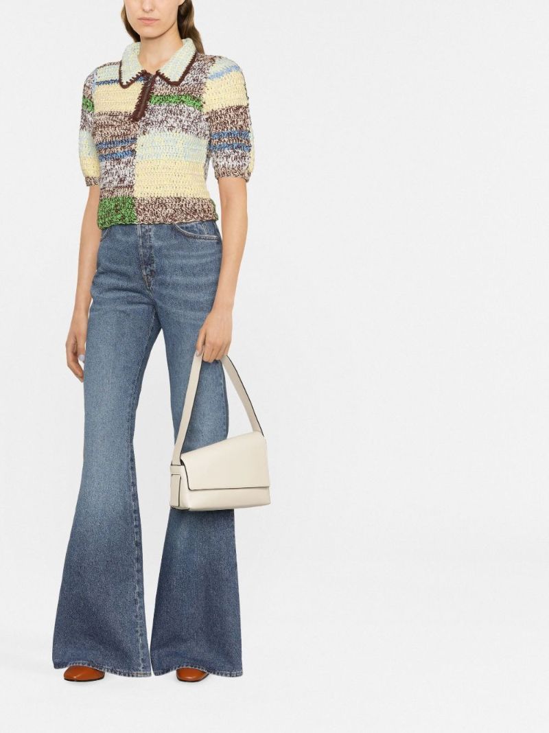 Blue Merapi High-waisted Flared Jeans