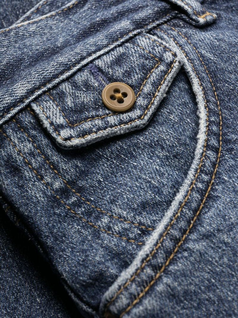 Blue Merapi High-waisted Flared Jeans