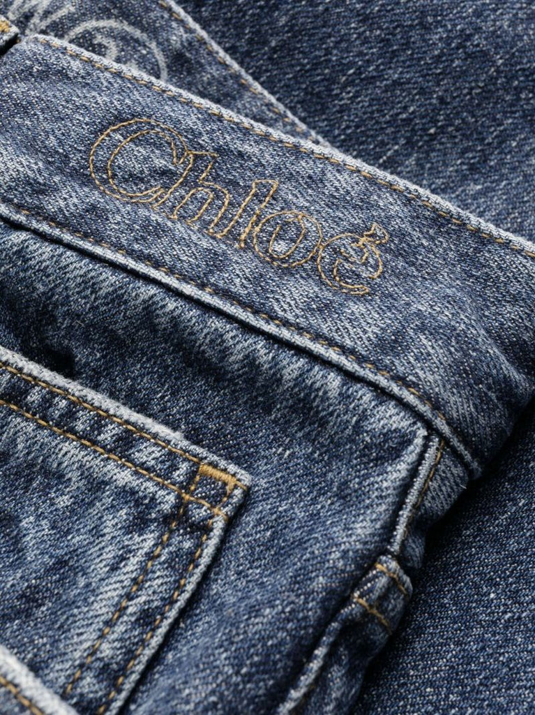 Blue Merapi High-waisted Flared Jeans