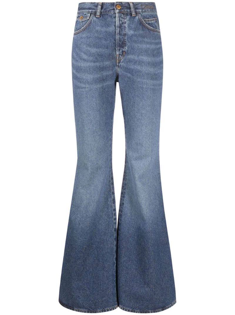 Blue Merapi High-waisted Flared Jeans
