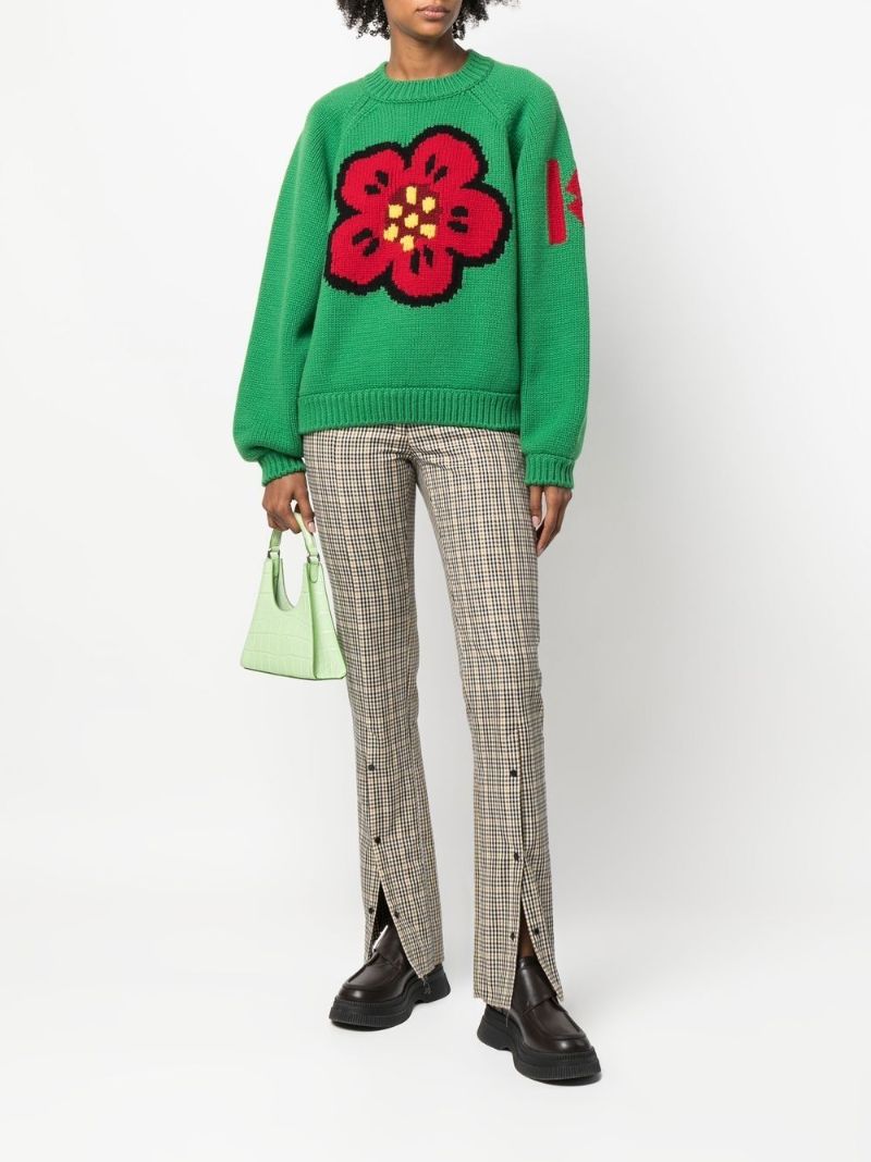 Green Varsity Merino Wool Sweater
