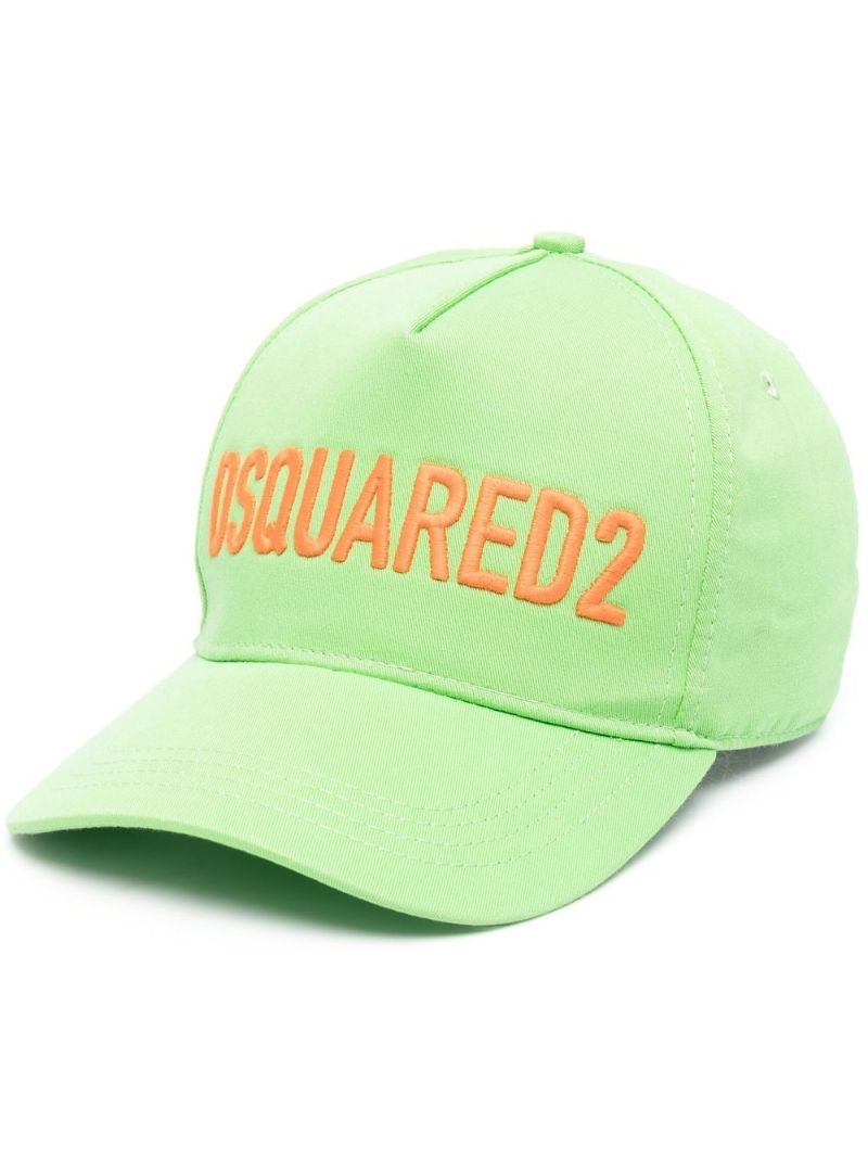 Green Embroidered Logo Cap