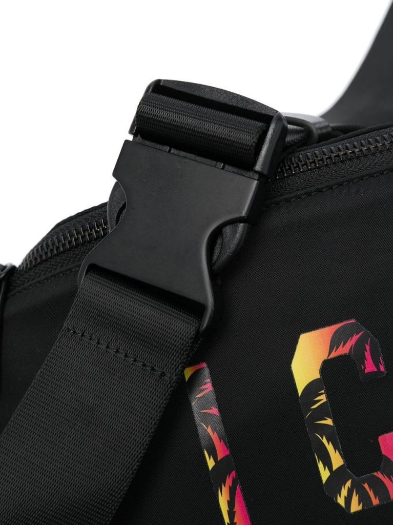Black Logo Print Belt Bag
