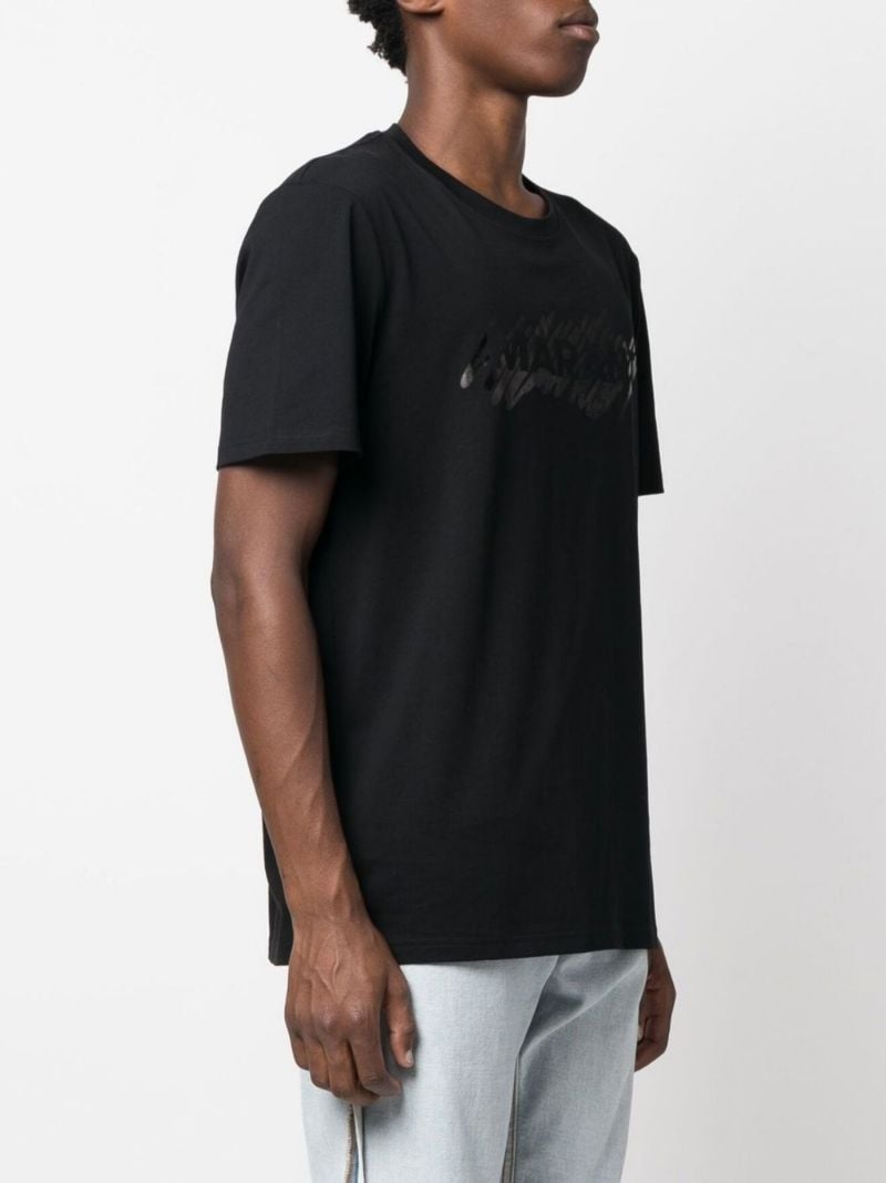 Black Logo Print Organic Cotton T-shirt