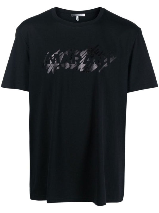 Black Logo Print Organic Cotton T-shirt