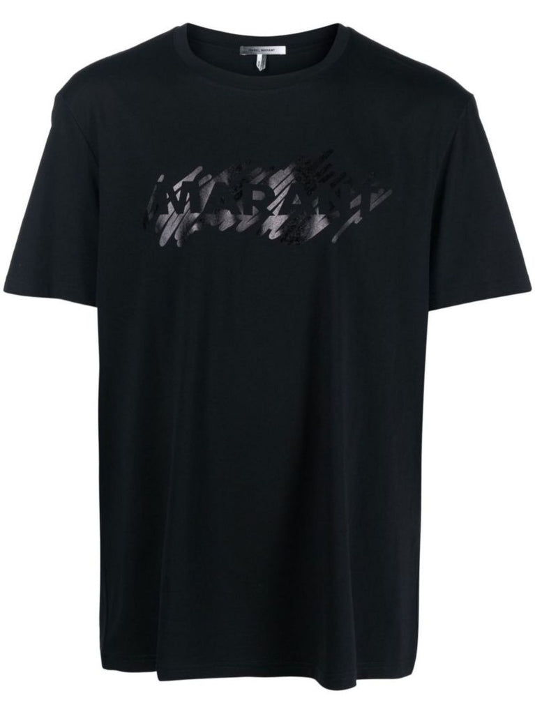 Black Logo Print Organic Cotton T-shirt