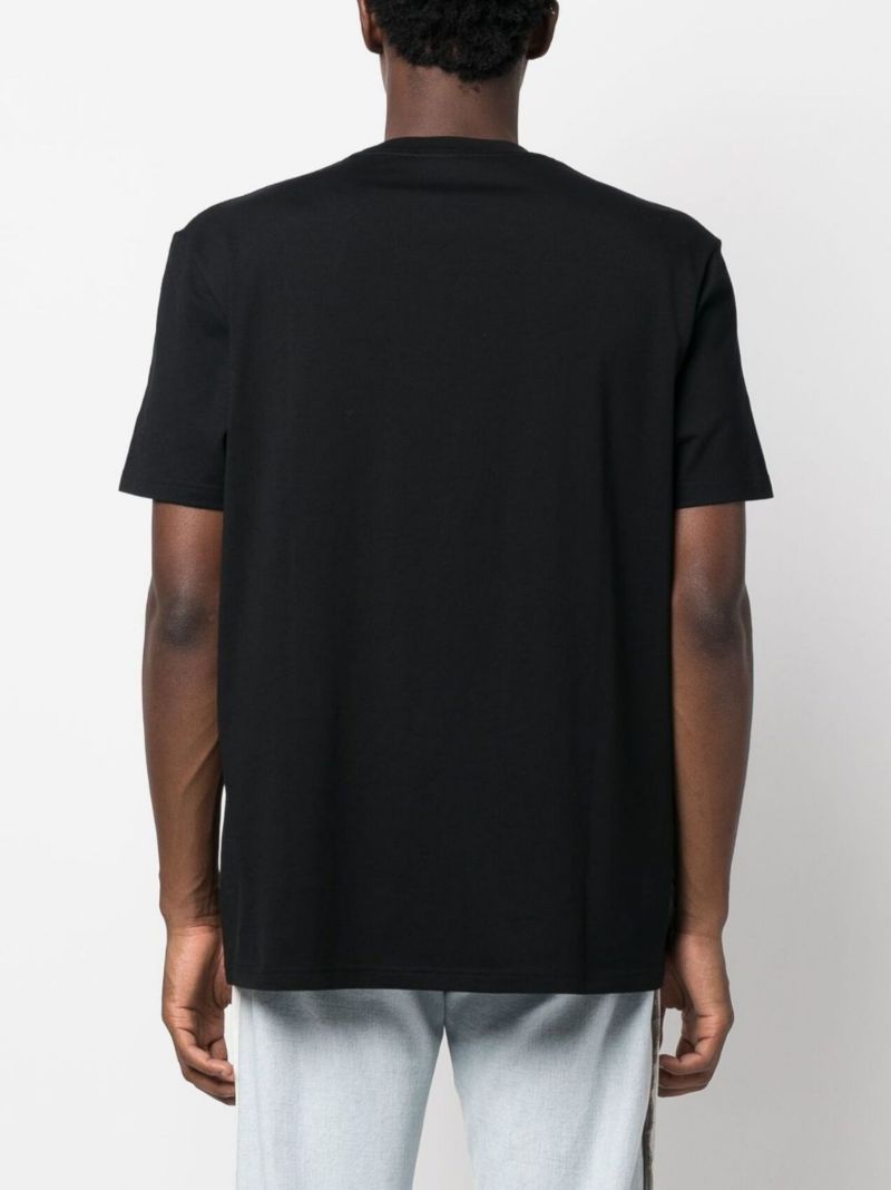 Black Logo Print Organic Cotton T-shirt