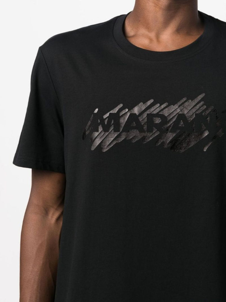 Black Logo Print Organic Cotton T-shirt