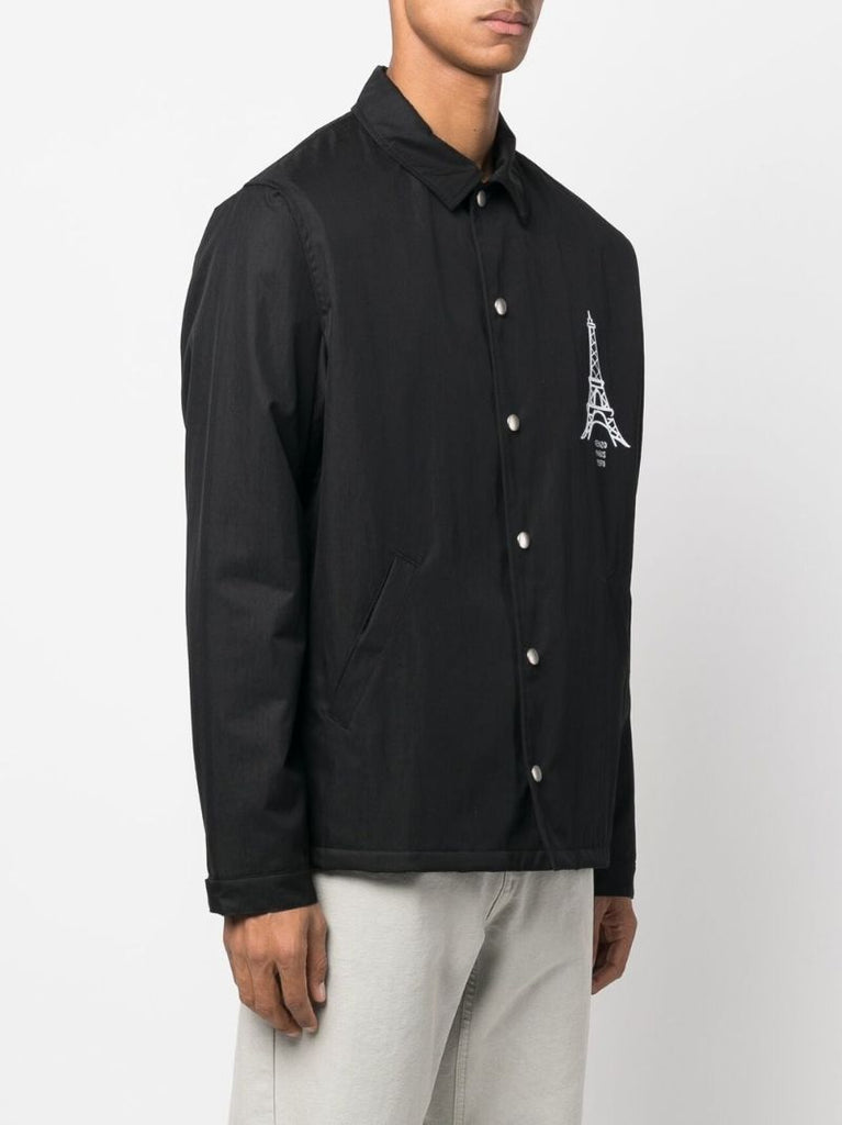 Black Paris Japan Coach Jacket