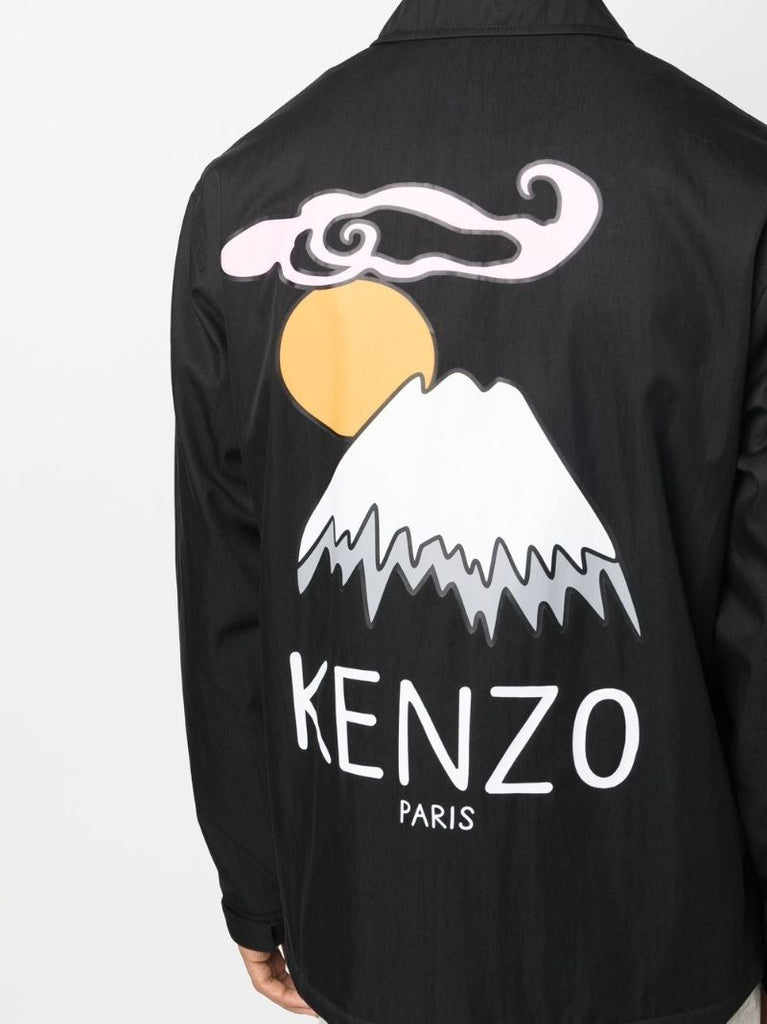 Black Paris Japan Coach Jacket