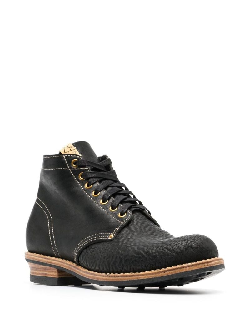 Black Brigadier Folk Leather Boots