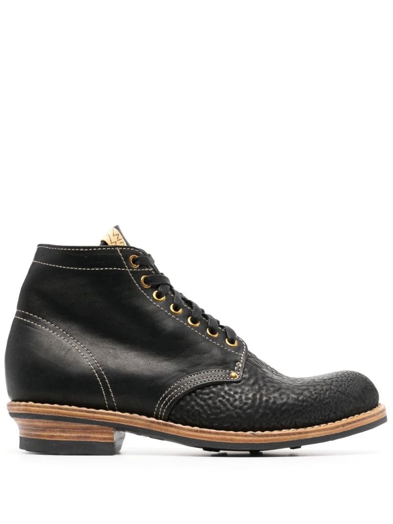 Black Brigadier Folk Leather Boots
