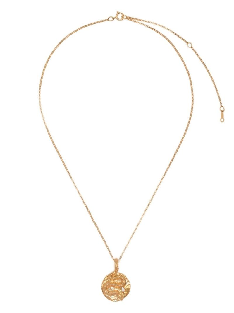 Gold-plated the Medusa Medallion Necklace