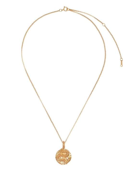 Gold-plated the Medusa Medallion Necklace