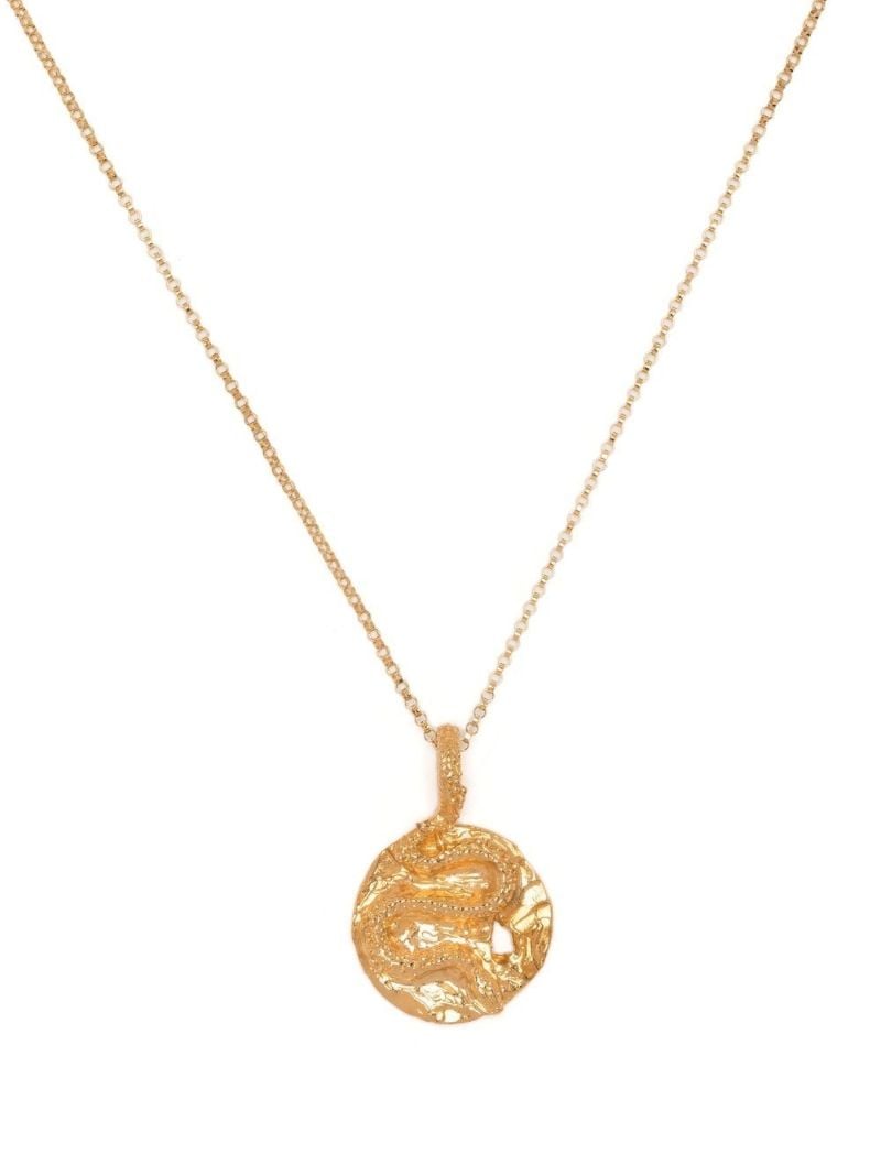 Gold-plated the Medusa Medallion Necklace