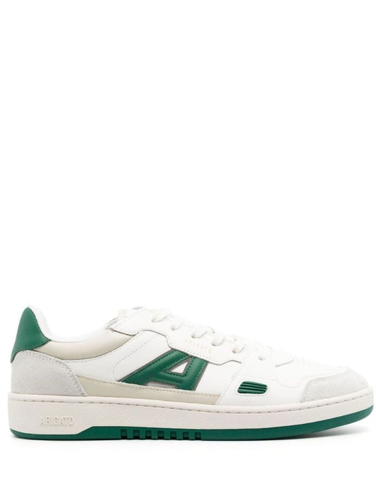 White A-dice Lo Leather Sneakers