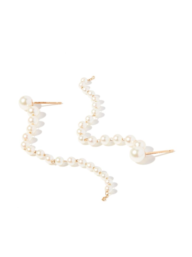 14k Yellow Gold Sea of Beauty Pearl Earrings